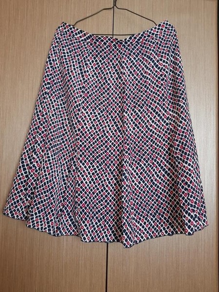 Women Peter Hahn Skirt Red Silk 42 / XL / 50