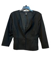 New York  Company STRETCH Women  s Blazer Size Large Black Lined Jacket VTG