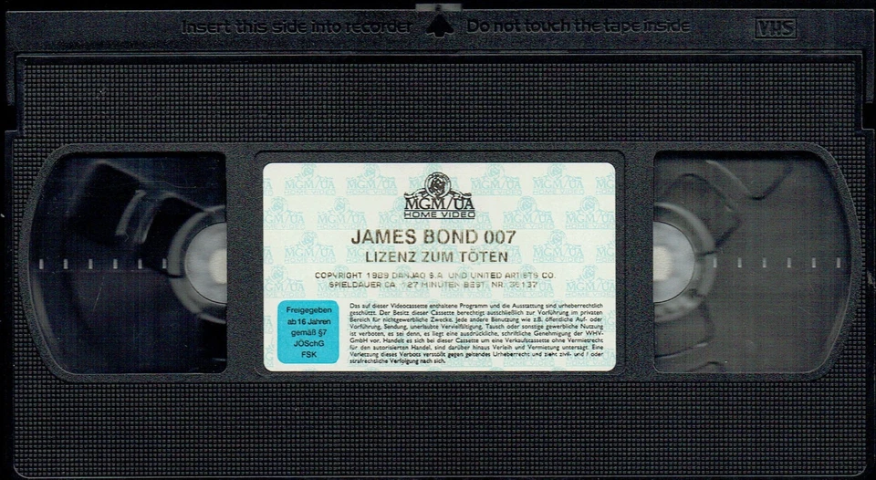 (VHS)  Videokassette - James Bond  007 - Lizenz zum Töten - Timothy Dalton - Bild 2 von 2