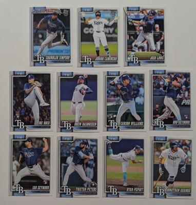 2026 Topps Series 1 Rays Team Lot 11 Cards - Carson Williams +