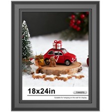 18 x 24 Poster Frame Black, 2-Inch Wide Border Poster Frames 18 x 24 with Bla...