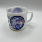 Vtg Federal Milk Glass American Freedom Train Bicentennial Journey Coffee Mug