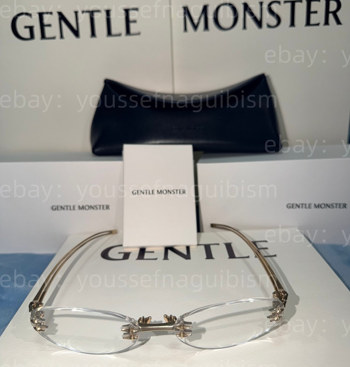 GentleMonster Sunglasses Oval BOLD - Node 030 Gold Frame Clear