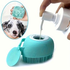 Pet Grooming Shower Brush Dog Bath Massage Shampoo Applicator for Dogs Cats