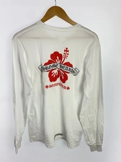 CHROME HEARTS CUORI CROMATI Hibisco Honolulu Limited L Cotone WHT 