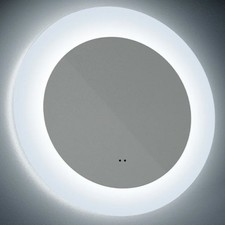 HIB 79590100 Round Bathroom Mirror 600 Cassini Modern Design Wall Mounted