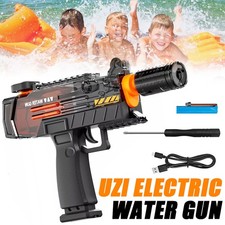 Electric Water Gun with LED Lights, Automatic Burst Ergonomic Handle Waterproof