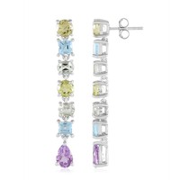 Cavill Silberohrringe Damen 925 Sterlingsilber Amethyst Topas 5,95Ct
