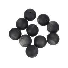 10 Pcs Acrylic Round Beads, 16mm Loose Beads for Jewelry Making, Black