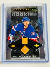 2025-26 Black Diamond Rookie Relic #BDRMR Matthew Robertson/99 RC Rangers