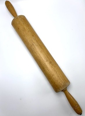 Vintage Thorpe Rolling Pin Birds Eye Maple Wood 15  Barrel 25  x 3  Solid Smooth