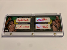 2012 Topps UFC Bloodlines Quad Auto Book Card Dos Santos, Silva, Machida, Maia