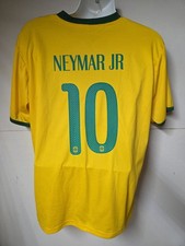 Brazil Nike Neymar Jr Home Football Jersey Shirt Large Yellow