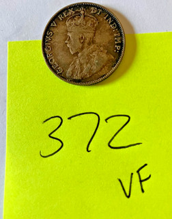 1911 Silver Canada 25 cent coin no reserve auction!! (372)