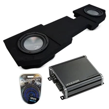 2002 - 2018 Fits Dodge Ram Quad or Crew Harmony A102 Dual 10" Sub Box & CXA800.1