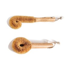 Wodden Cleaning Brush, Bottle Washing Brush, Pan Scrub Brush, Natural Coconut...