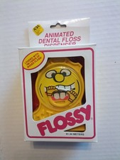 Vintage Flossy Animated Dental Floss Dispenser - New In Box Sealed - Novelty