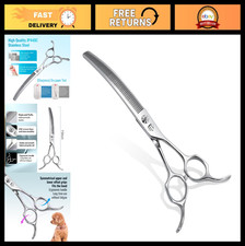 Curved Thinning Scissors for Dog Grooming - 30 Angle, Japanese 440C, Pet Face