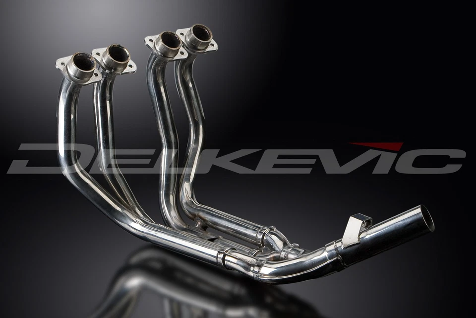 Tubos de plumón de acero inoxidable Delkevic 4 en 1 para Yamaha FZR600R Foto 3 de 4