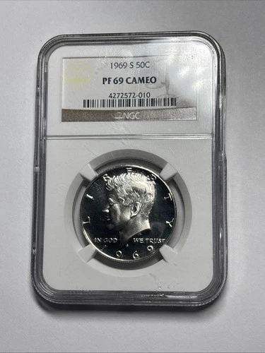 1969-S 50C KENNEDY HALF-DOLLAR  PF69 CAMEO NGC