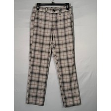 American Eagle Outfitters Womens Super High Rise Skinny Pants Plaid Stretch Sz 2