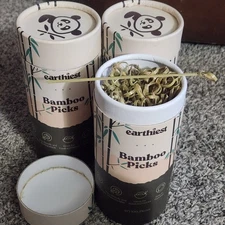 3 Packs 300 Total Earthiest Bamboo Picks 6" Great For Food Or Drinks