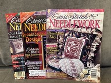 Lot Of 3 Better Homes and Gardens Cross Stitch  Needlework Magazines Very Good