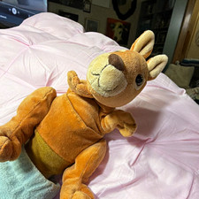 Beleduc Kangaroo Stuffed Animal Plush Small 6-14 in Brown Beige Soft 40275