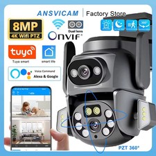 Clearance Tuya Smart 4K 8MP IP Camera 360  Dual Lens Outdoor WiFi PTZ Waterproof