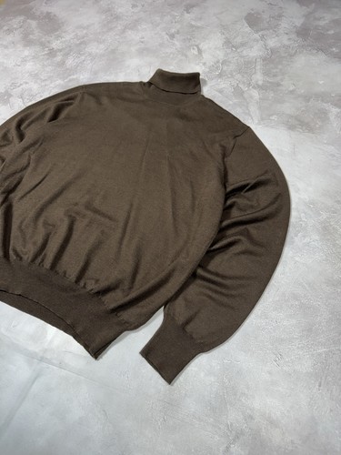 Gran Sasso Kaschmir Rollkragen Luxus Pullover Gr. L Braun Made In Italy - Bild 6 von 10