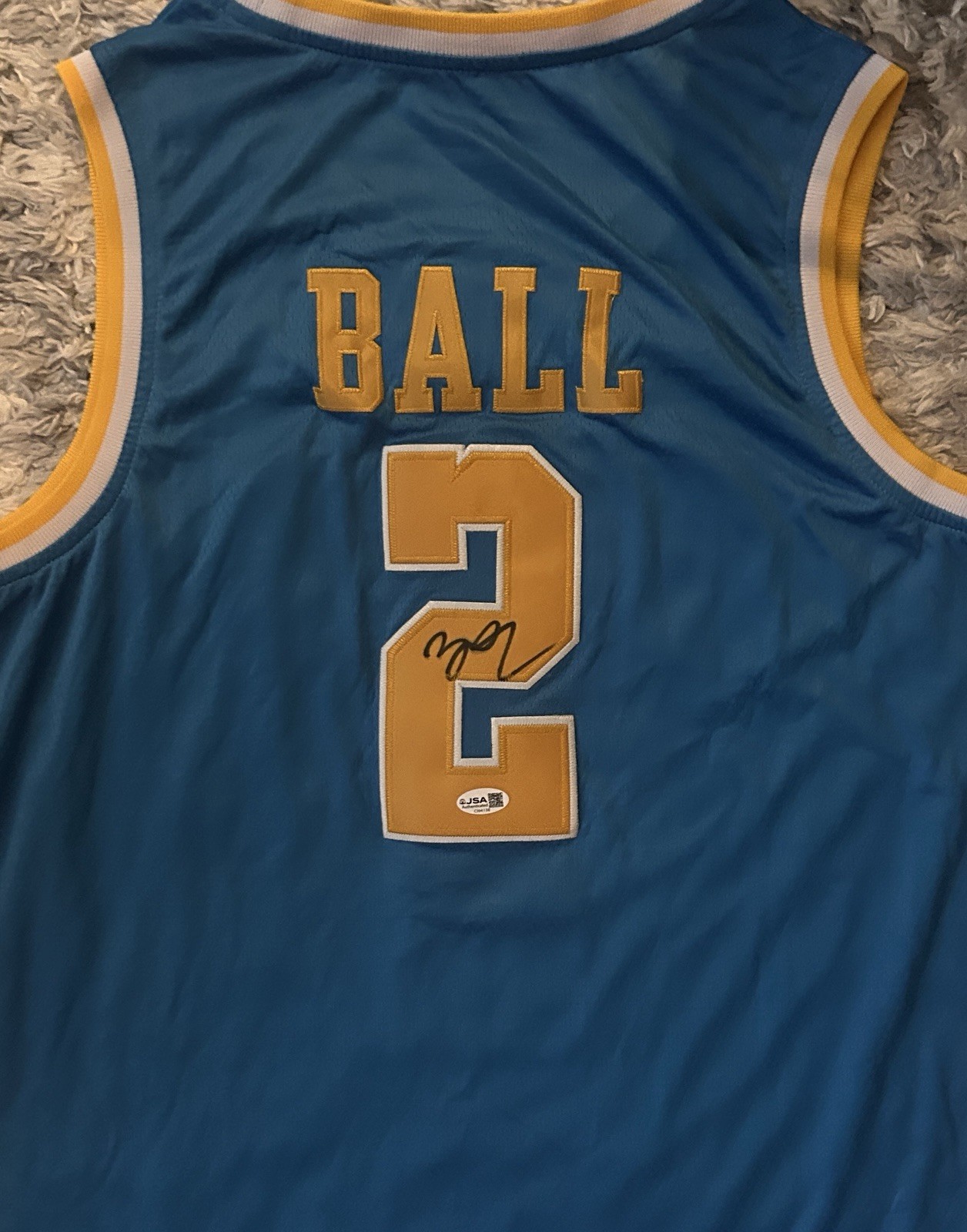 Lonzo Ball Autographed Signed UCLA Bruins Jersey JSA COA 