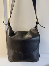 COACH Whitney Duffel Shoulder Bag Purse Leather Black Vintage #4115 Made In USA