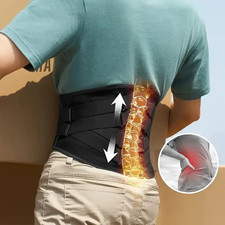 Adjustable Lumbar Support Belt   Breathable Back Brace with Metal Stays for Pain