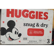 Huggies Snug and Dry Disposable Baby Diapers - Size 3 - 168 Count