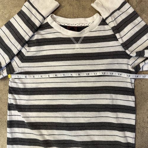 Tony Hawk Striped Pullover Boys Size M 10-12 White Gray Long Sleeve Top - Picture 4 of 6