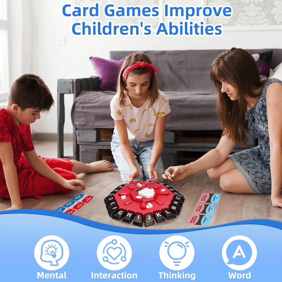 Word Game Family Board Games Fun Fast-Paced Family Learning Game for Xmas Gifts - Image 4 of 4