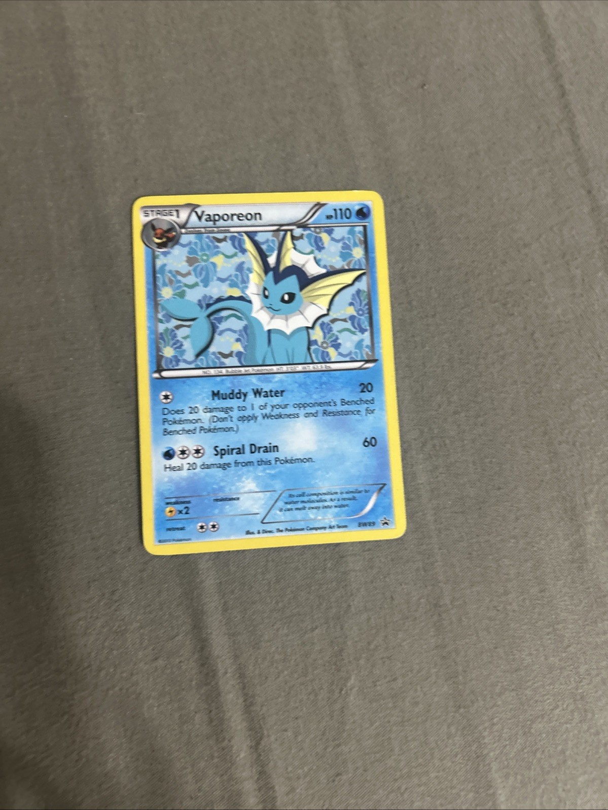 Pokemon - HOLO - Vaporeon BW89 Black & White Promos Holo Black Star Promo