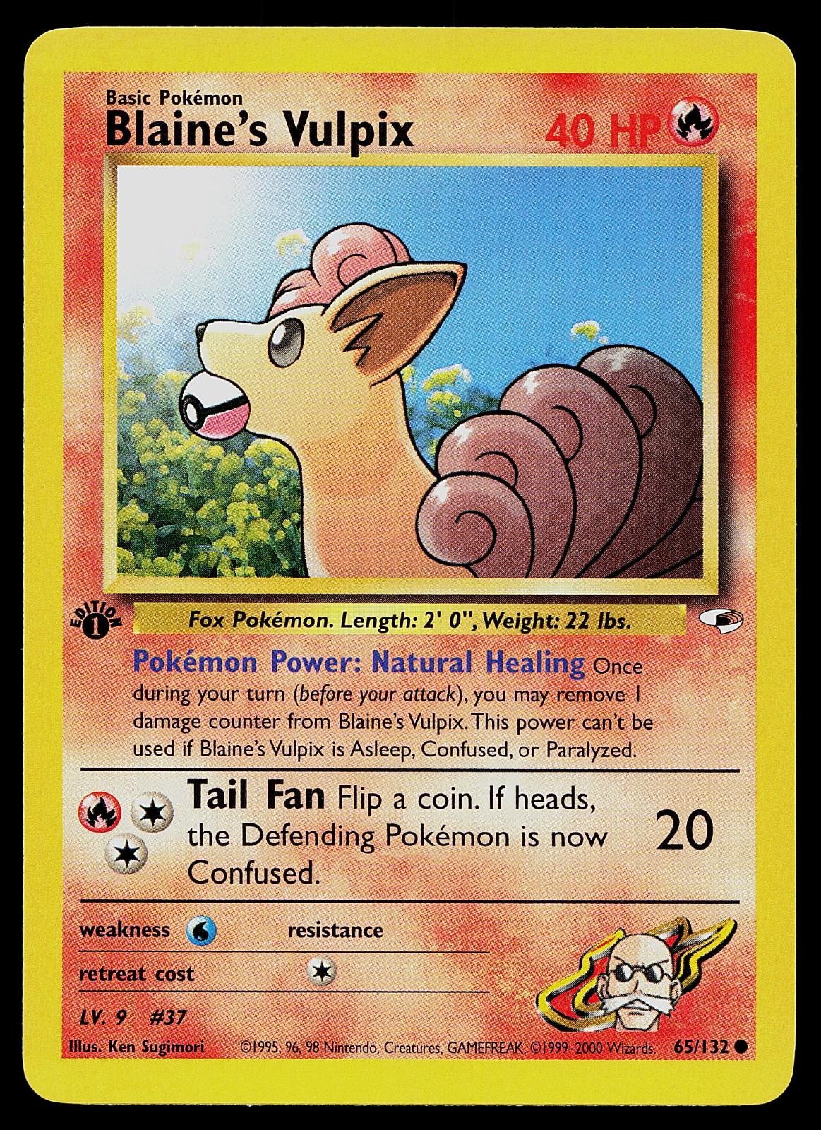 Pokemon Card - Blaine's Vulpix Gym Heroes 65/132 1st Edition Common