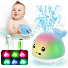 Light-Up Whale Bath Toy for Babies 6-12 Months  Toddlers - Water/Pool Fun