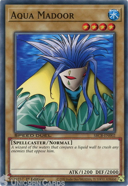SBCB-EN002 Aqua Madoor Common 1st Edition Mint YuGiOh Card