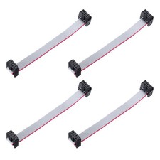 4 Pcs Flat Ribbon Cable, 2.54mm Pitch 10mm Width 10cm Long 8 Pin FC to FC