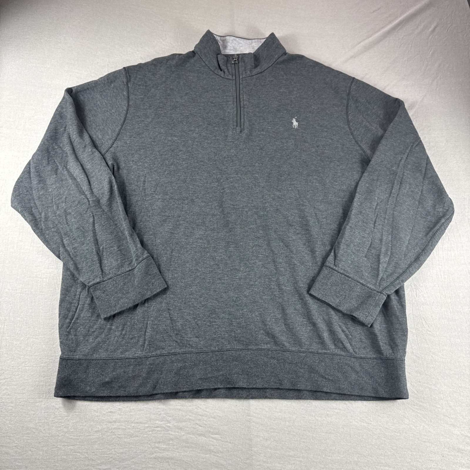 Polo Ralph Lauren Performance Pullover Mens XXL Gray 1/4 Zip Sweatshirt Sweater