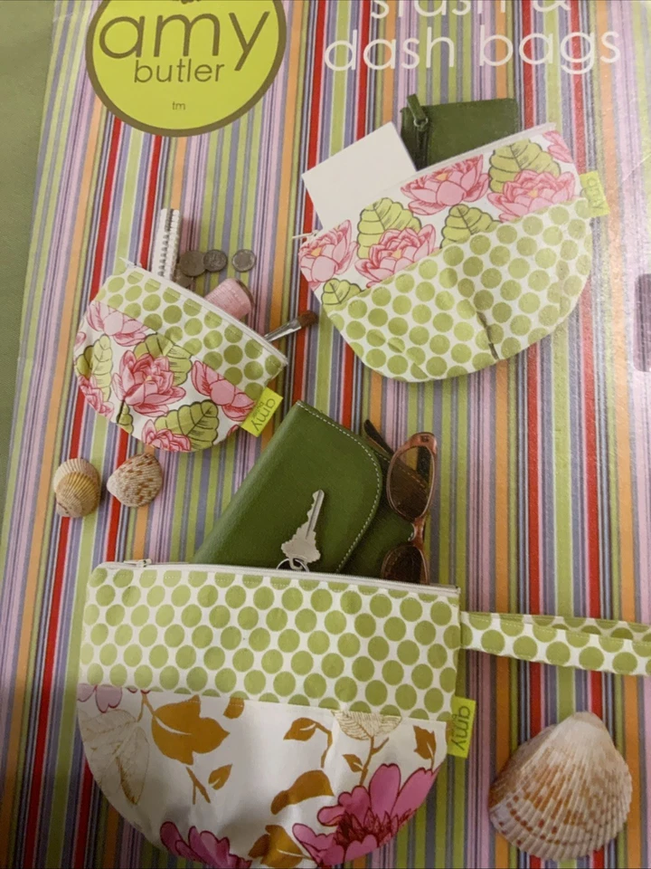 Amy Butler kit, Stash & Dash Bags sewing pattern - start small business - Image 2 of 4