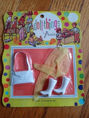 Doll-Things By Premier Vintage Tights Boots Purse Clothes For 6'' Topper Dawn MIP