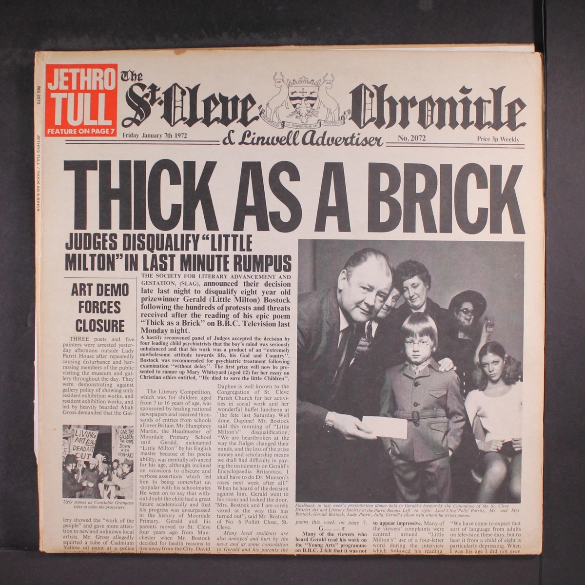Jethro Tull Thick As A Brick Lp for sale | eBay