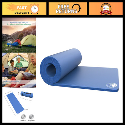 1.25-Inch Thick Foam Sleeping Pad - Waterproof Camping Sleep Pad with Carry Stra