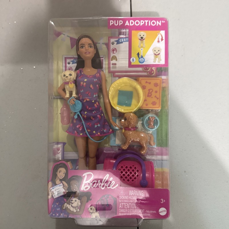 Barbie Pup Adoption with Accessories-Brunette-NEW