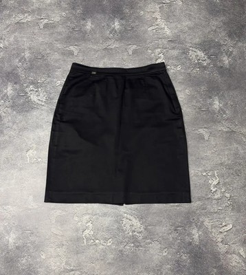 Vintage Miss Sixty Y2K Office Siren Metal Logo Black Skirt Size L