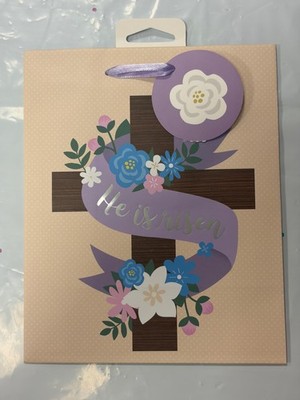  He Is Risen  Easter Gift Bag   8 x 7 Inches