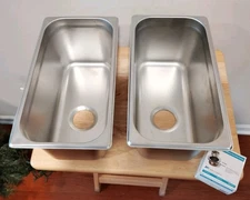 Choice/Two Single Bowl Drop-in Stnls Steel Bar Sinks - 12 3/4 "X 7" + 1 Strainer